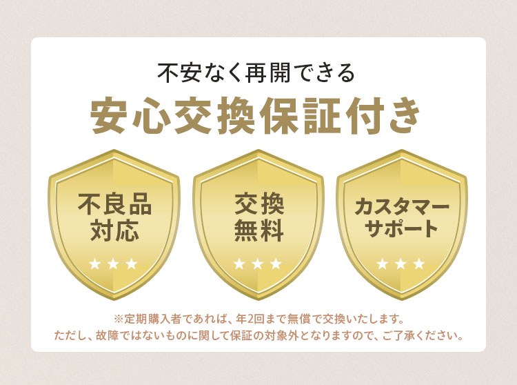 安心交換保障付き