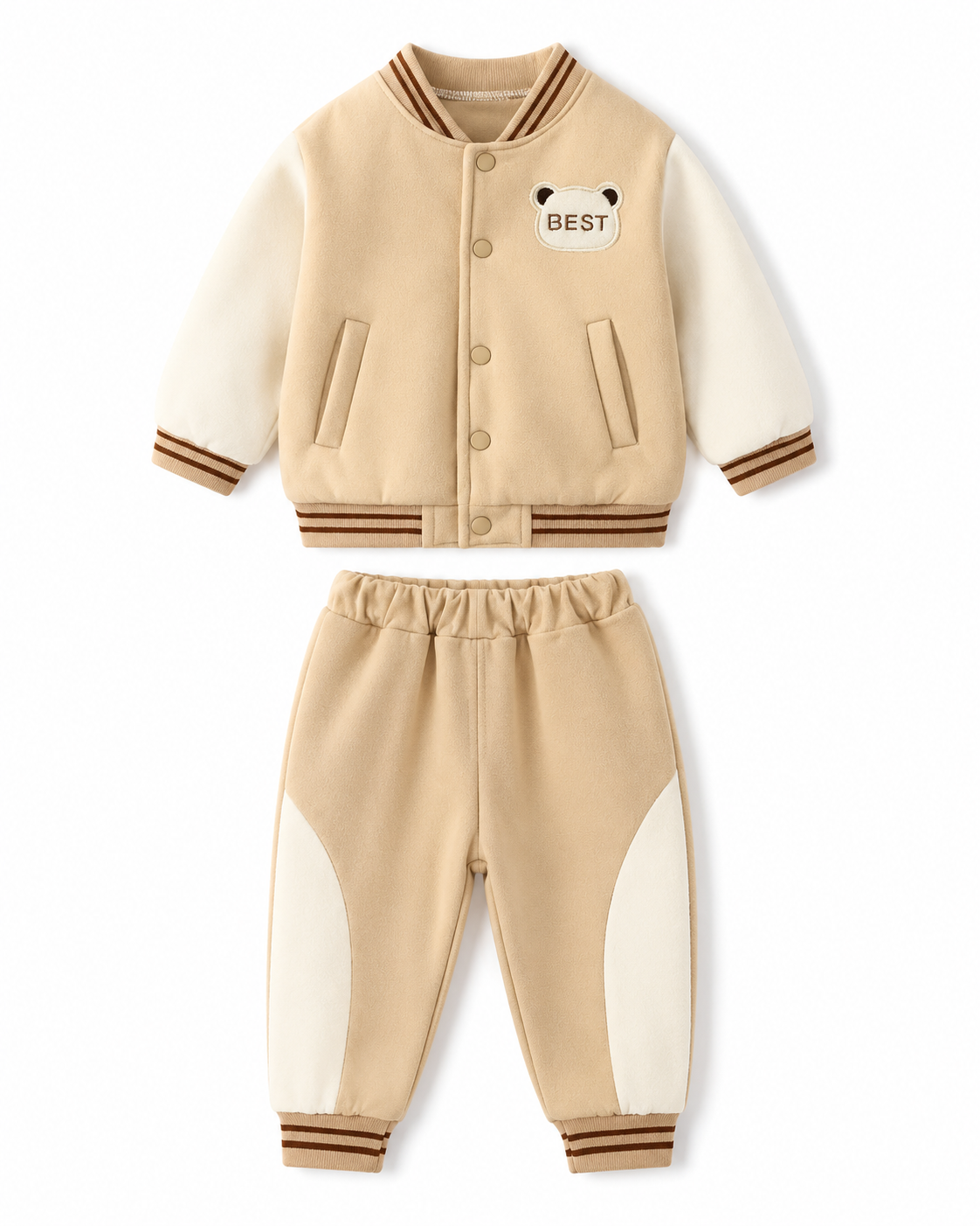 ベアワッペンスタジャンセットアップ Size: 80cm brown