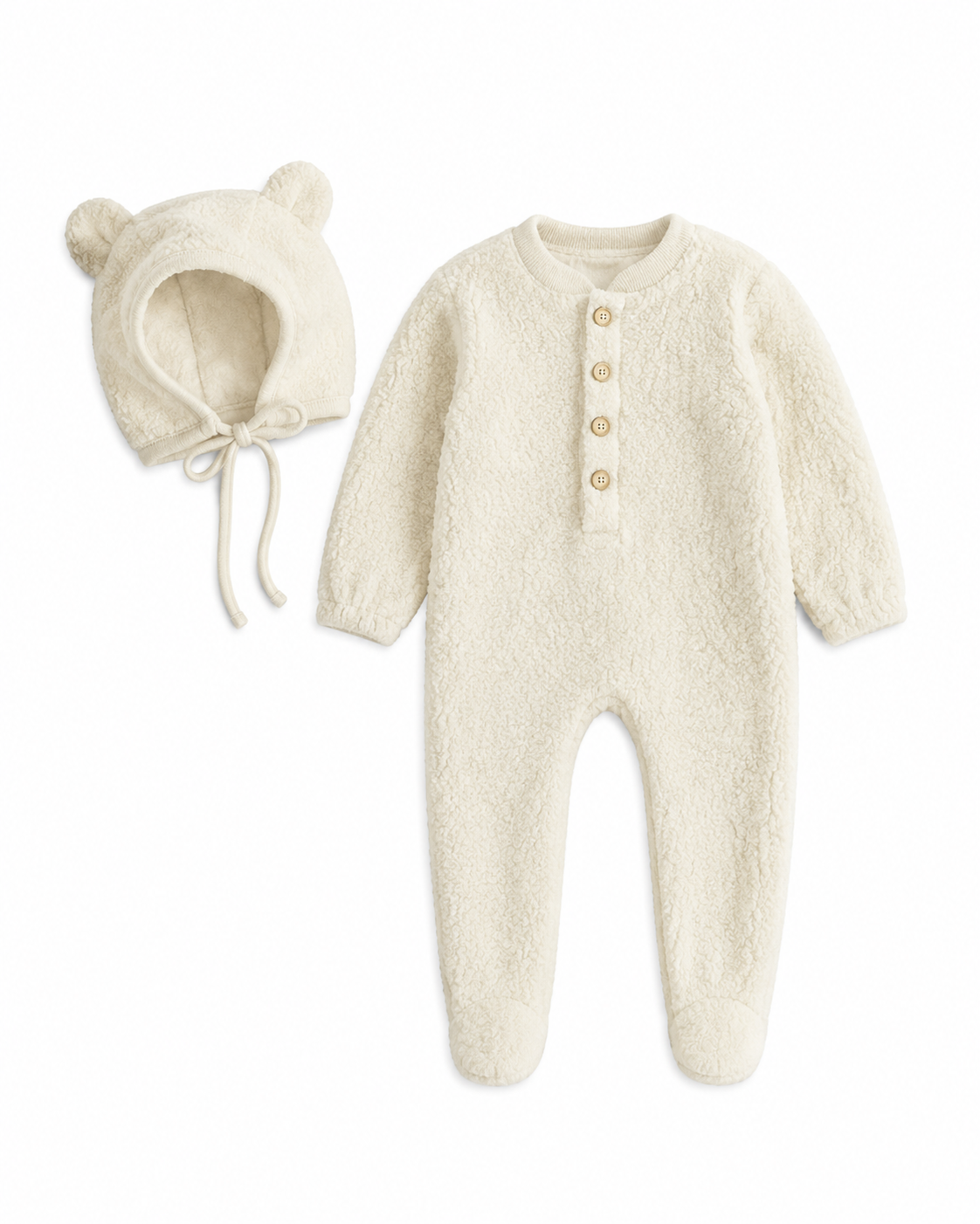 テディベアベビーロンパース Size: 73Size White