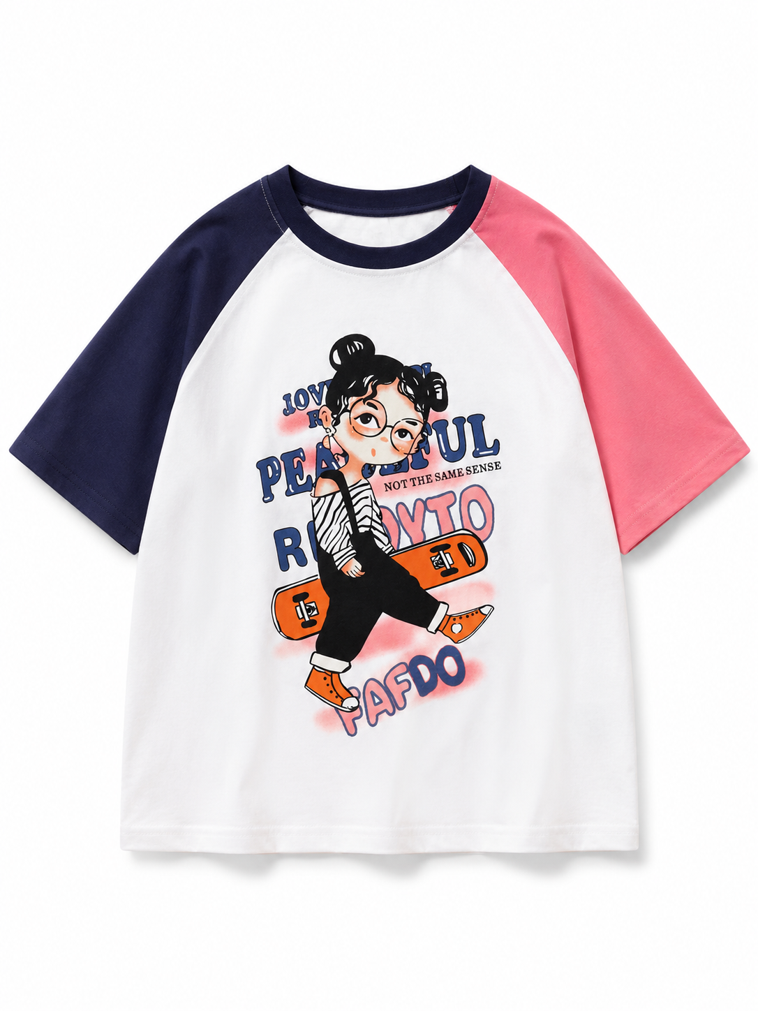 バイカラーポップガールTシャツ