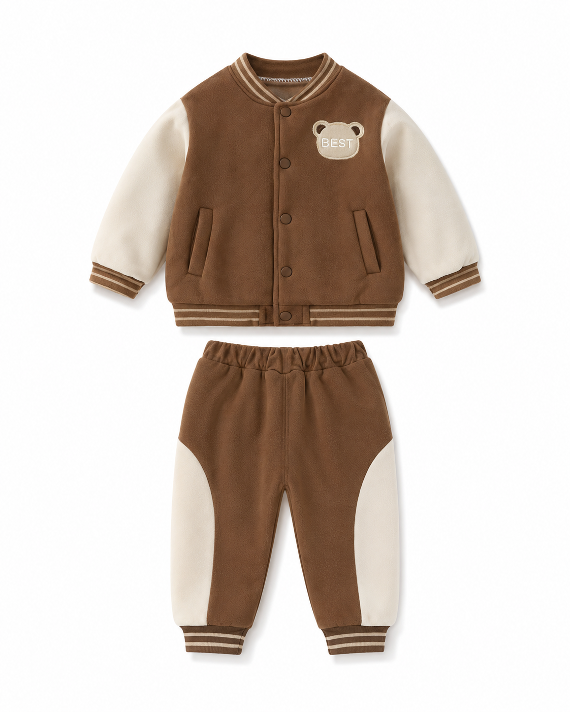 ベアワッペンスタジャンセットアップ Size: 80cm brown
