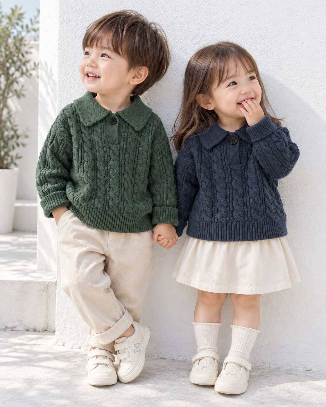クラシカルケーブル ポロニット(A00061) Size: 73cm ネイビー