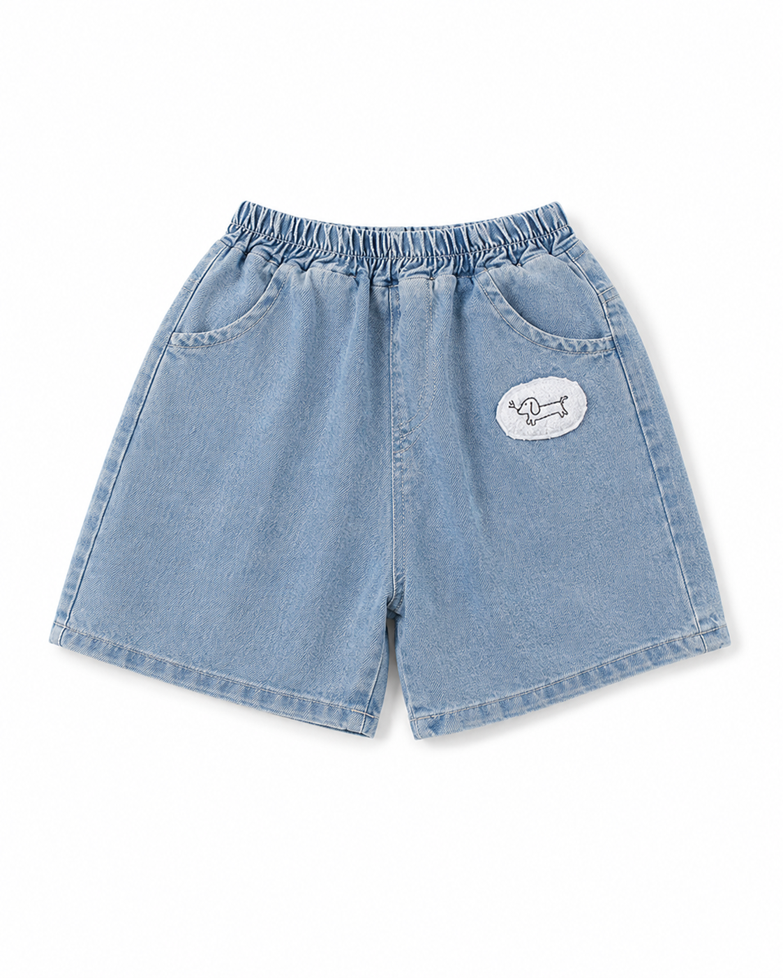 モノトーンベアシャツ＆ライトデニムセット Size: 90Size