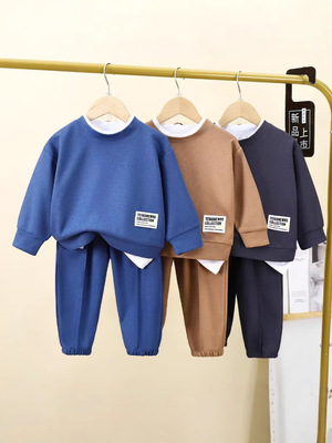 ミニマルスウェット セットアップ 3色展開(A00039) Size: 90cm ブラック