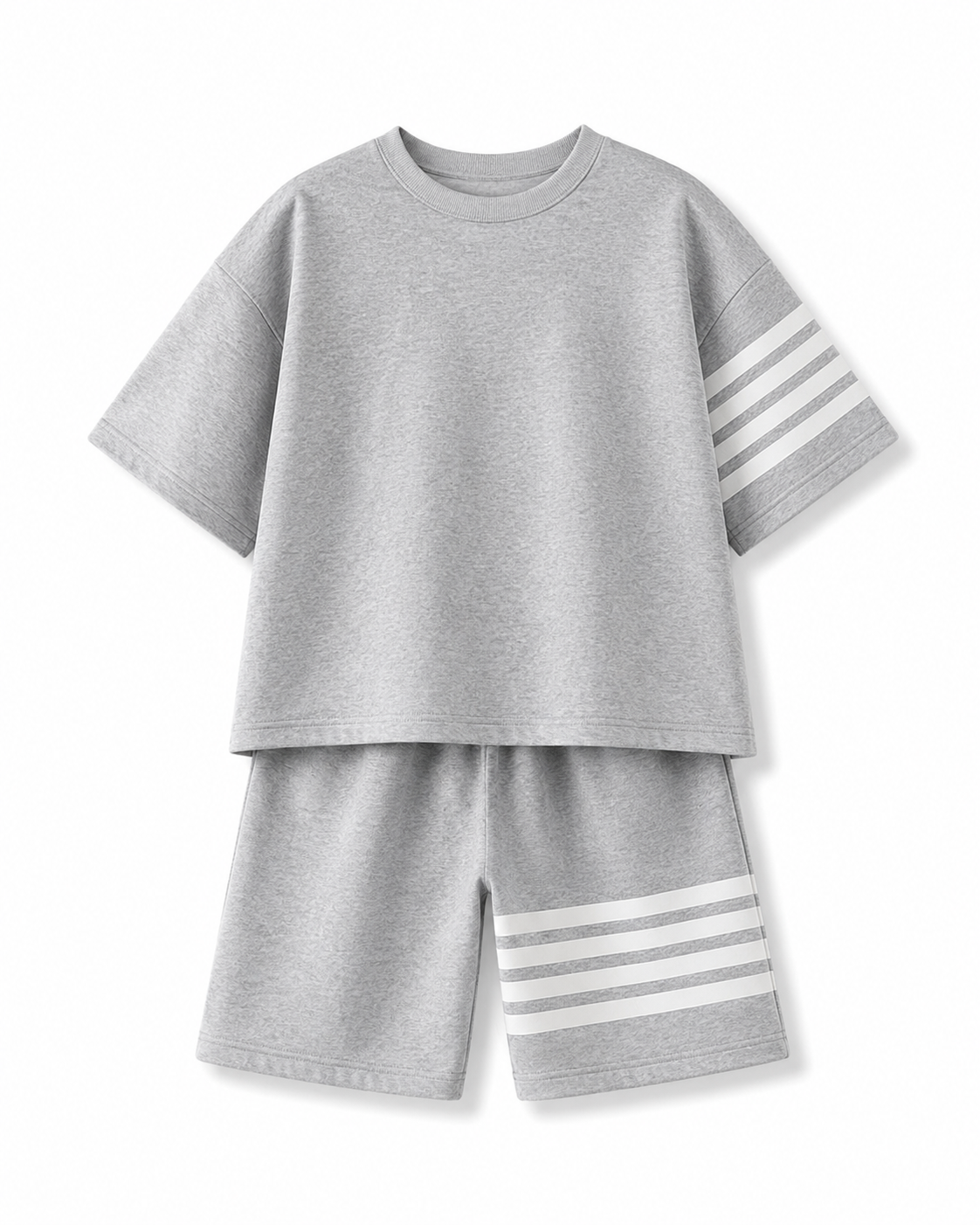 ラインスリーブカジュアルセットアップ Size: 110Size Beige