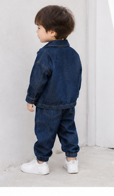 ストリートデニム セットアップ 2色展開(A00042) Size: 90cm ブルー