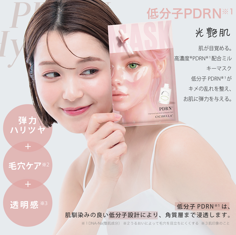 CICIBELLA シートマスク 7枚 個包装 PDRN