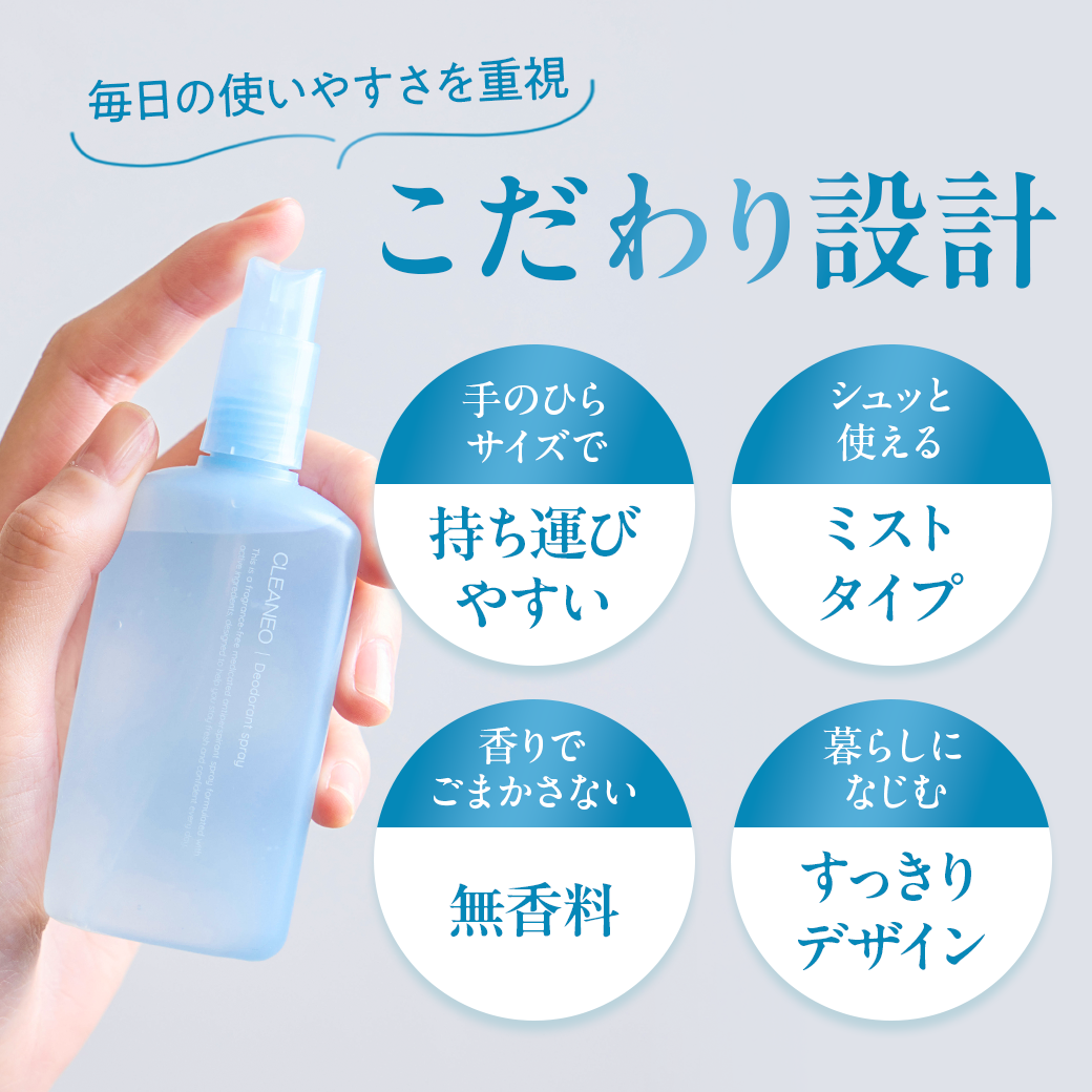 CLEANEOデオドラントスプレー1本(55mL)
