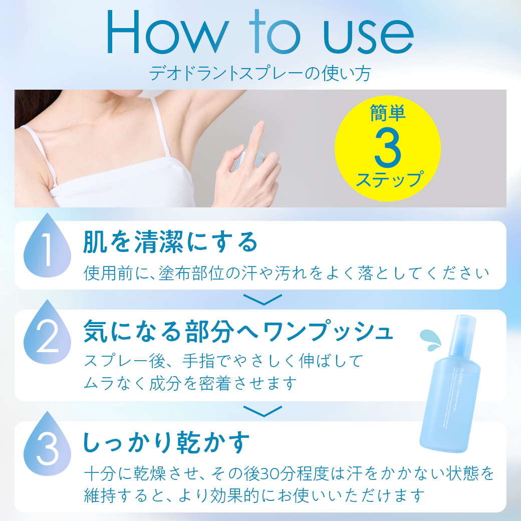 CLEANEOデオドラントスプレー1本(55mL)
