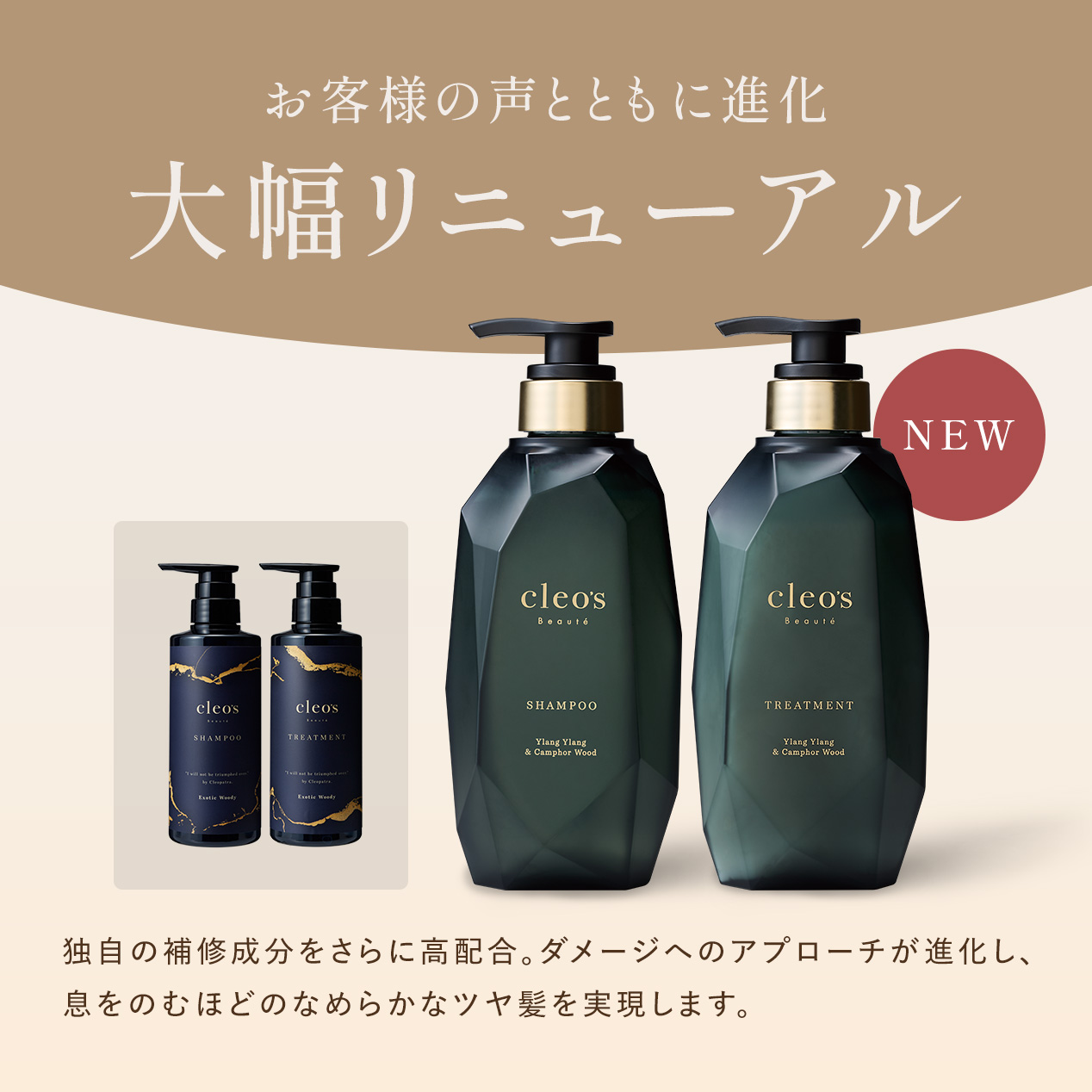 エクストラモイストシャンプー＆リペアトリートメント　イランイラン&カンファーウッド