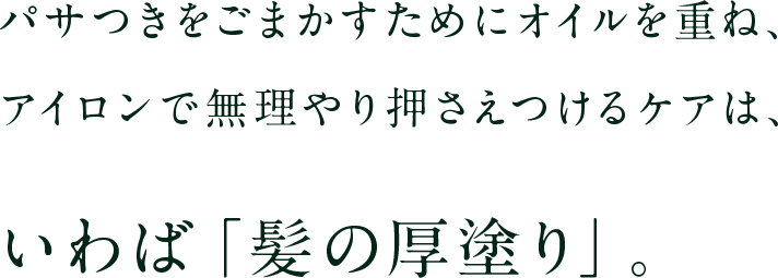 いわば「髪の厚塗り」