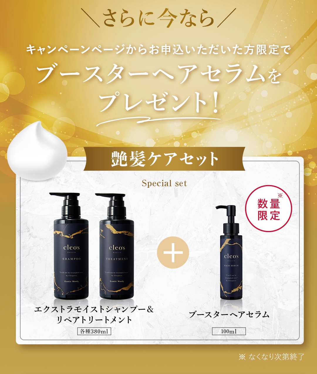Cleo's Beauté エクストラモイストシャンプー リペアトリートメント