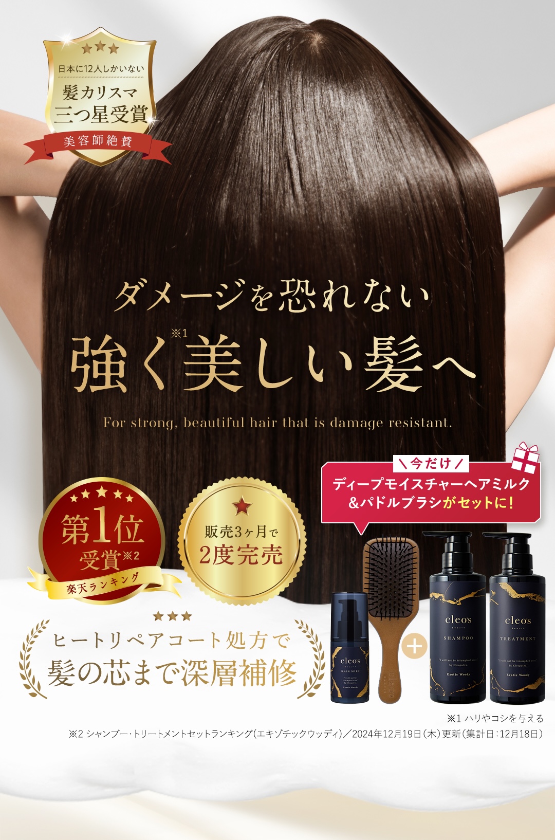 'ダメージを恐れない強く美しい髪へ