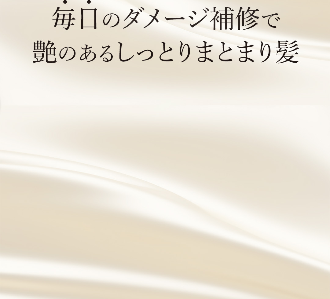 毎日のダメージ補修で艶のあるしっとりまとまり髪