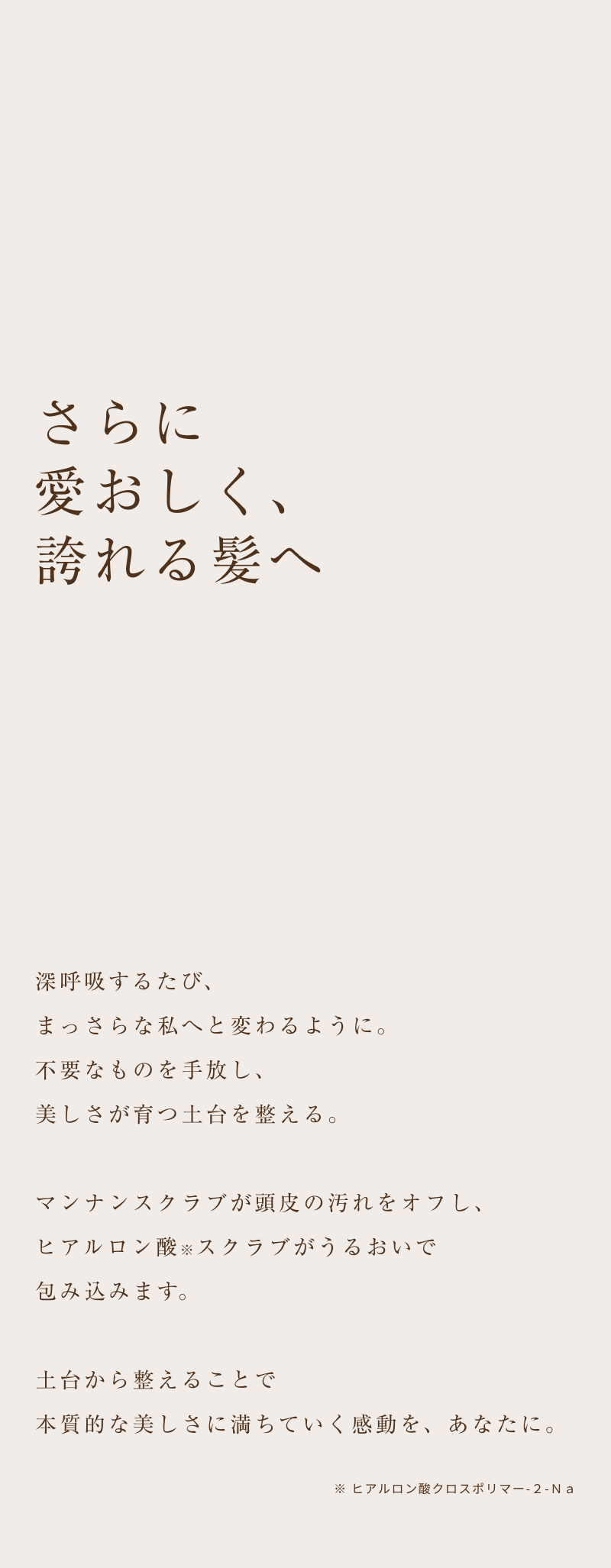 さらに、愛おしい、誇れる髪へ