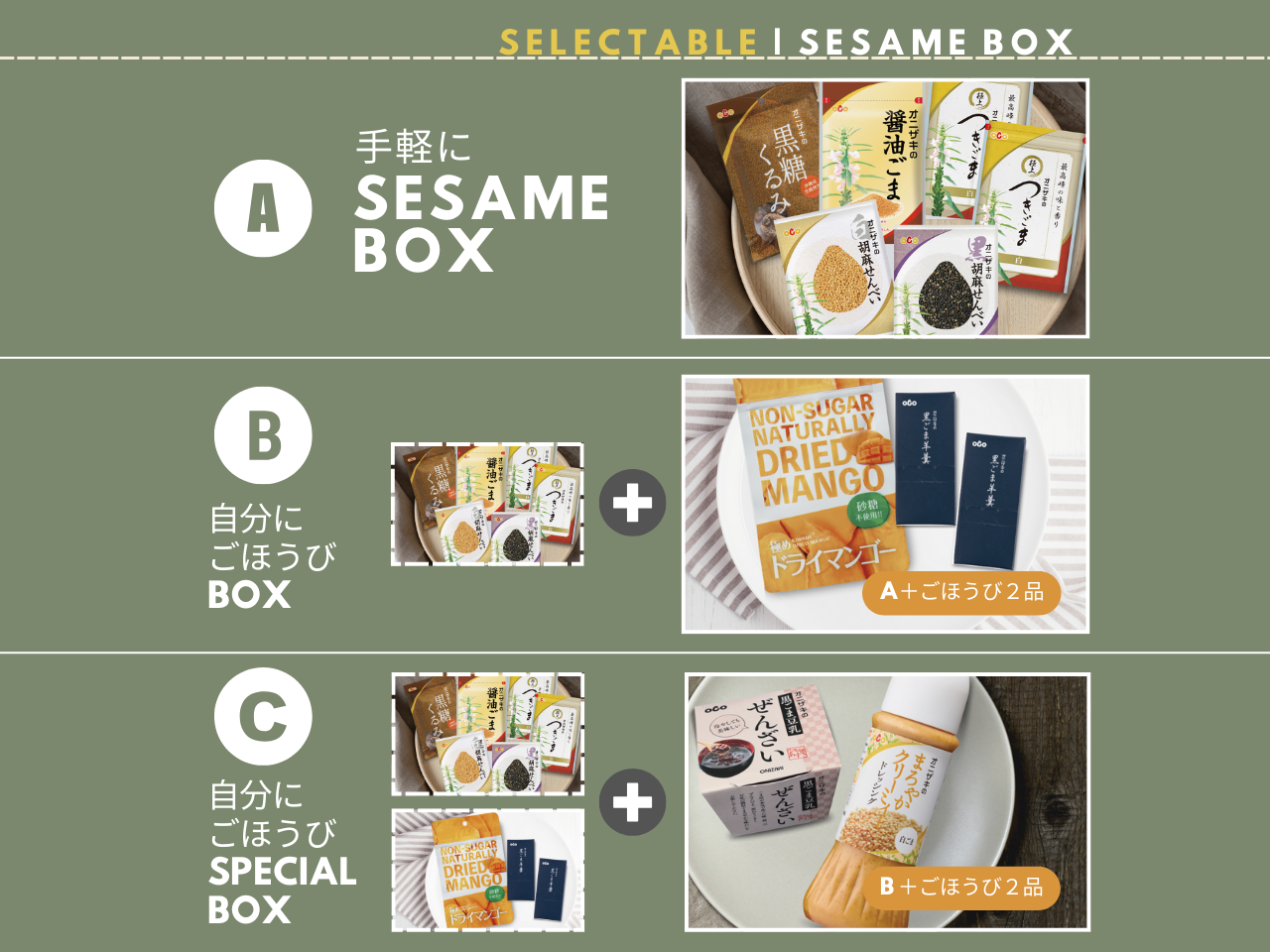 手軽に SESAME BOX 各種 BOX 選択: A：手軽にSESAME BOX｜1,980円