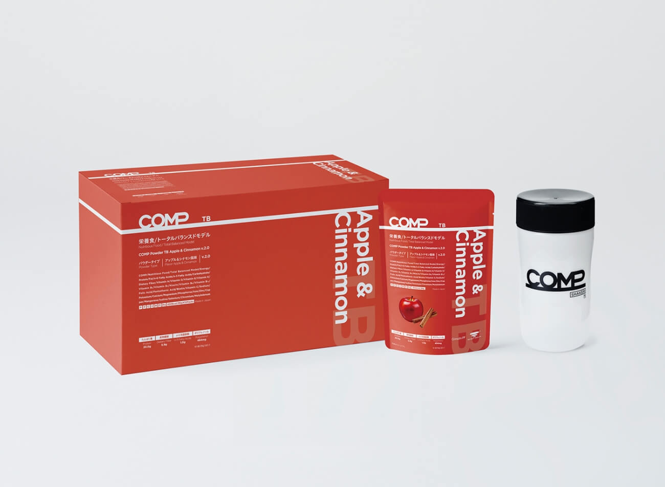 【定期購入】COMP Powder TB Apple＆cinnamon v.2.0 400kcal 12袋×1箱