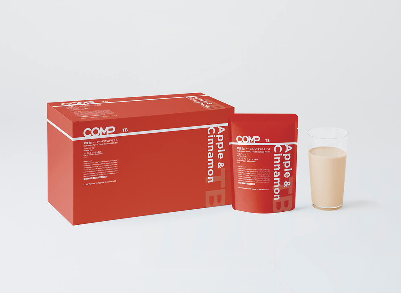 【定期購入】COMP Powder TB Apple＆cinnamon v.1.0 400kcal 12袋×4箱