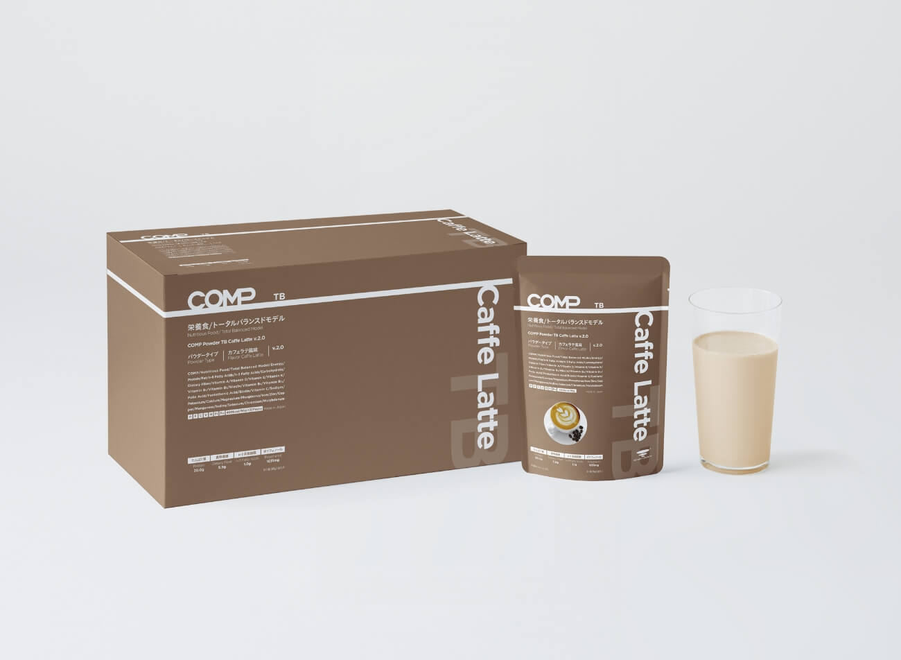 COMP Powder TB Caffe Latte v.2.0 400kcal 12袋×8箱