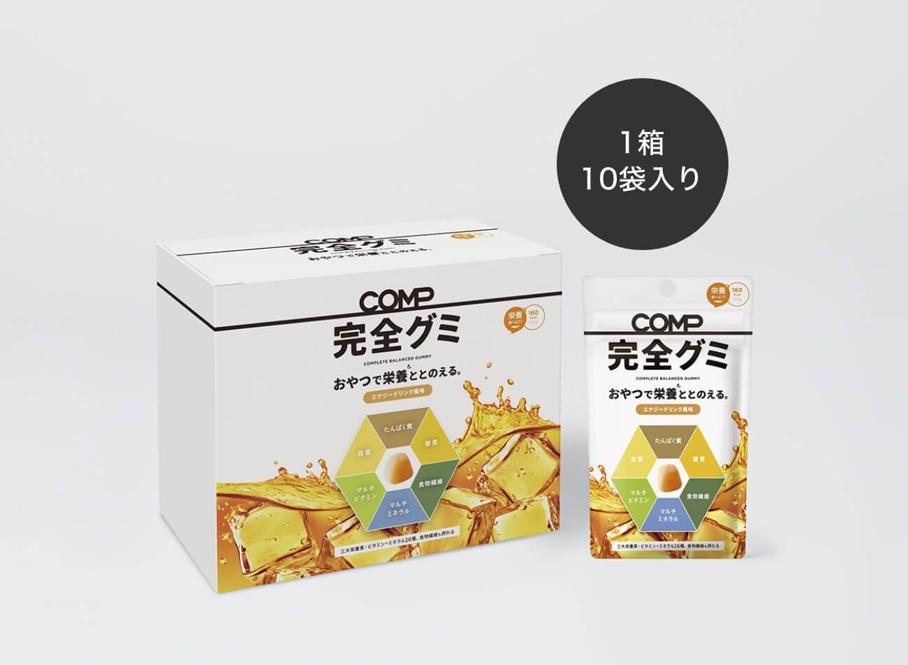 COMP 完全グミ 160kcal 10袋×2箱