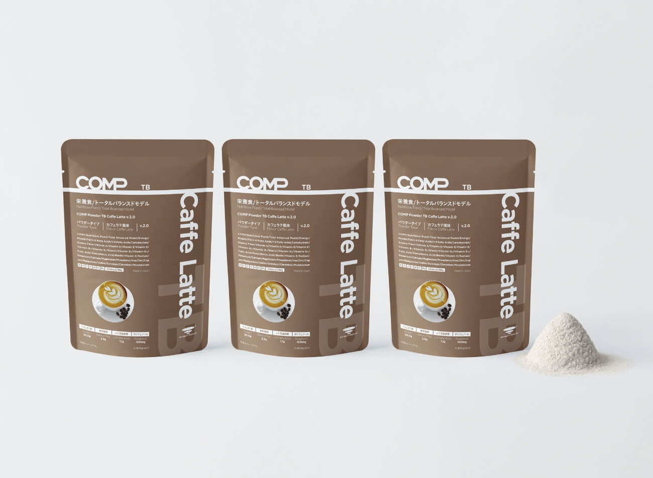 【定期購入】COMP Powder TB Caffe Latte v.2.0 400kcal 12袋×1箱
