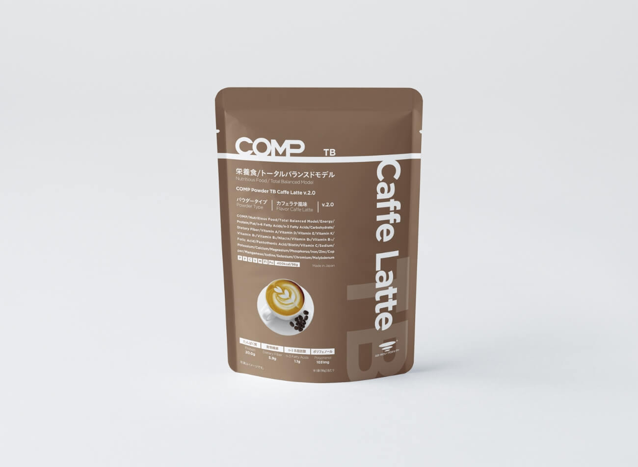 【定期購入】COMP Powder TB Caffe Latte v.2.0 400kcal 12袋×8箱