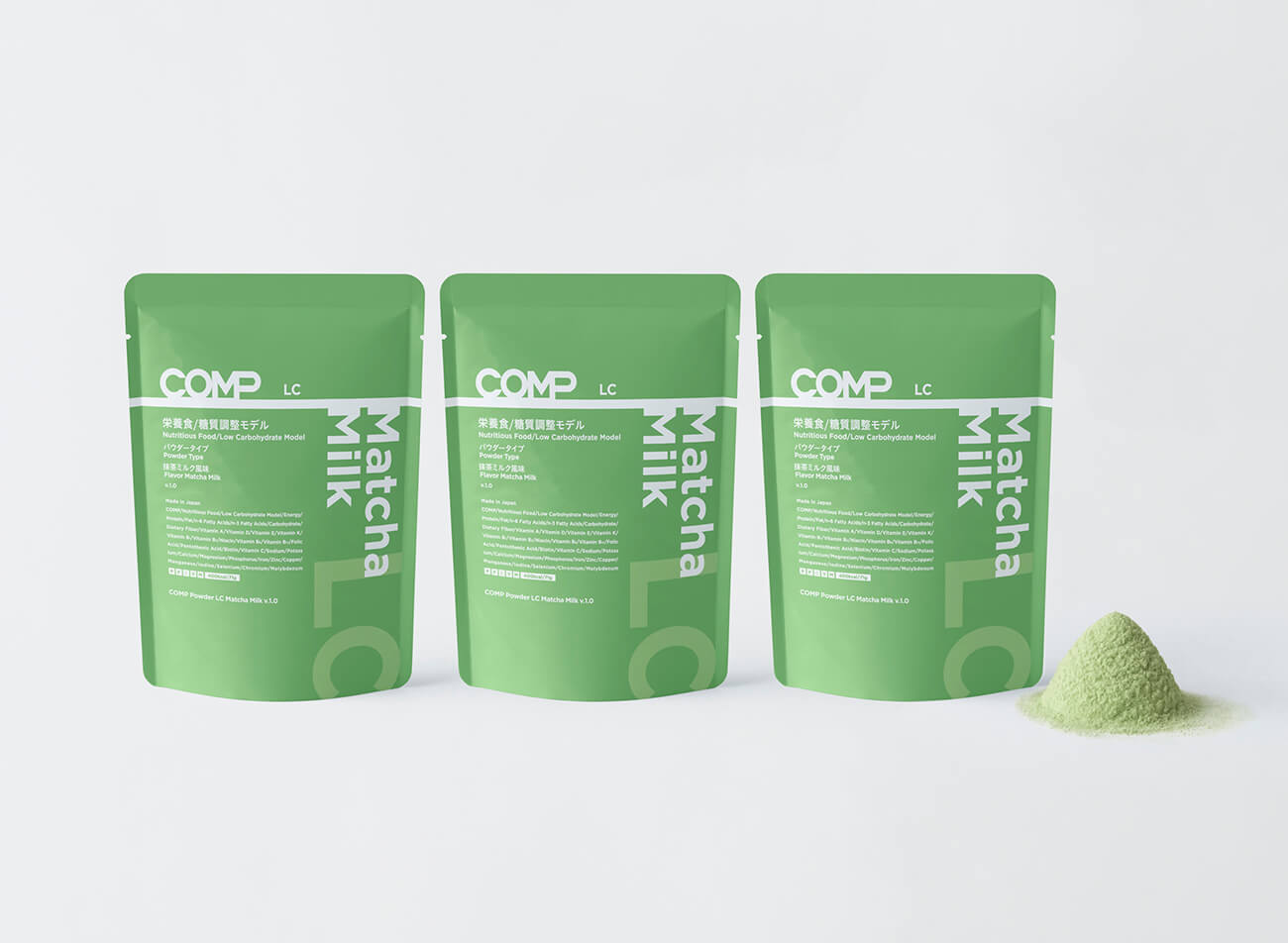 COMP Trial Pack Powder LC Matcha Milk v.1.0 （LC Matcha v.1.0 3袋）