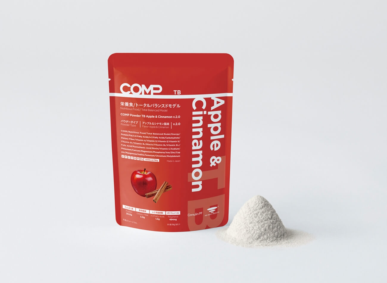 【定期購入】COMP Powder TB Apple＆cinnamon v.2.0 400kcal 12袋×2箱