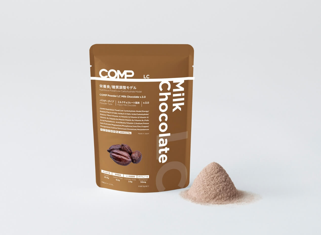 【定期購入】COMP Powder LC Milk Chocolate v.3.0 400kcal 12袋×2箱