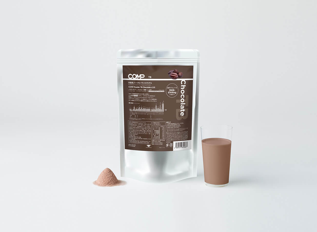 【定期購入】COMP Powder TB Chocolate v.3.0 3,200kcal 1袋