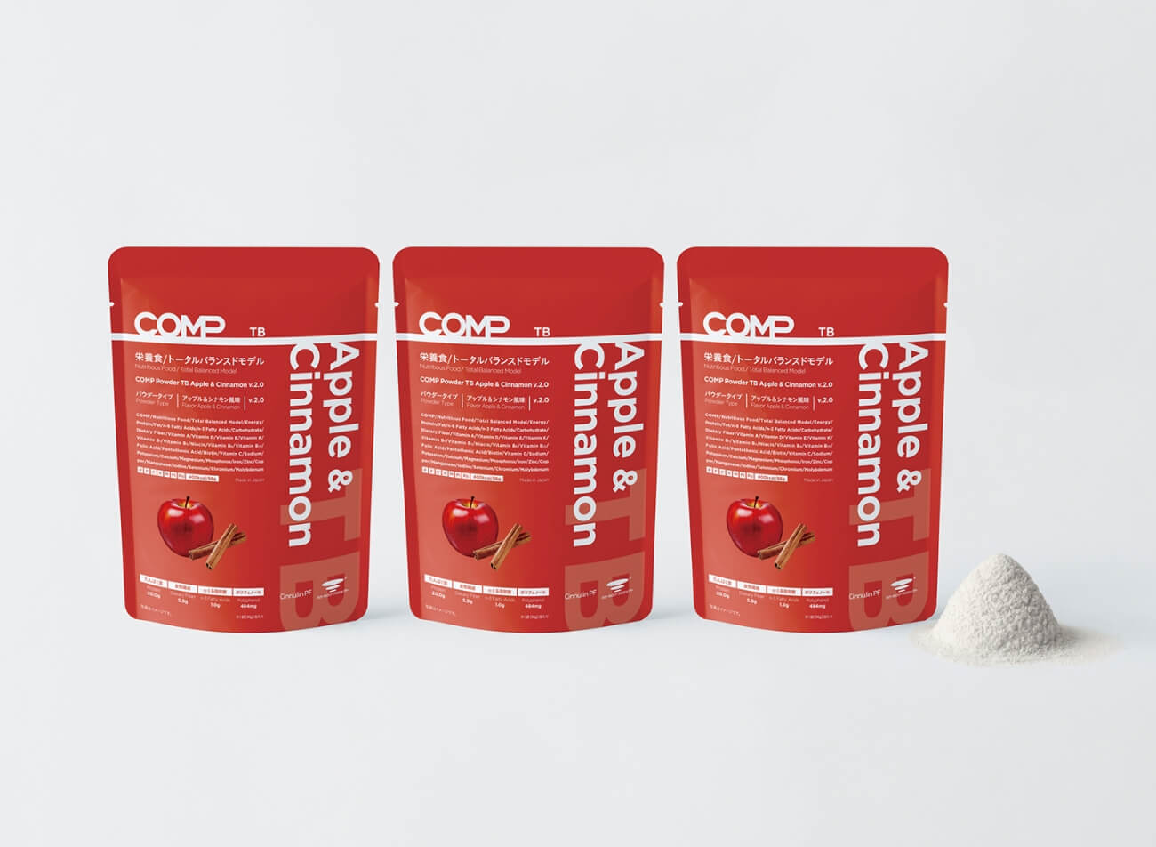 【定期購入】COMP Powder TB Apple＆cinnamon v.2.0 400kcal 12袋×8箱
