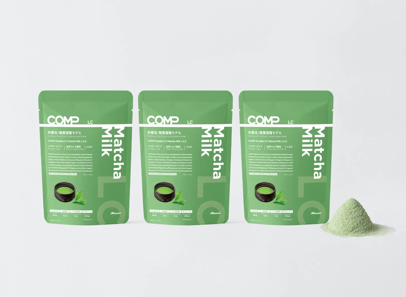 COMP Trial Pack Powder LC Matcha Milk v.2.0 （LC Matcha v.2.0 3袋）