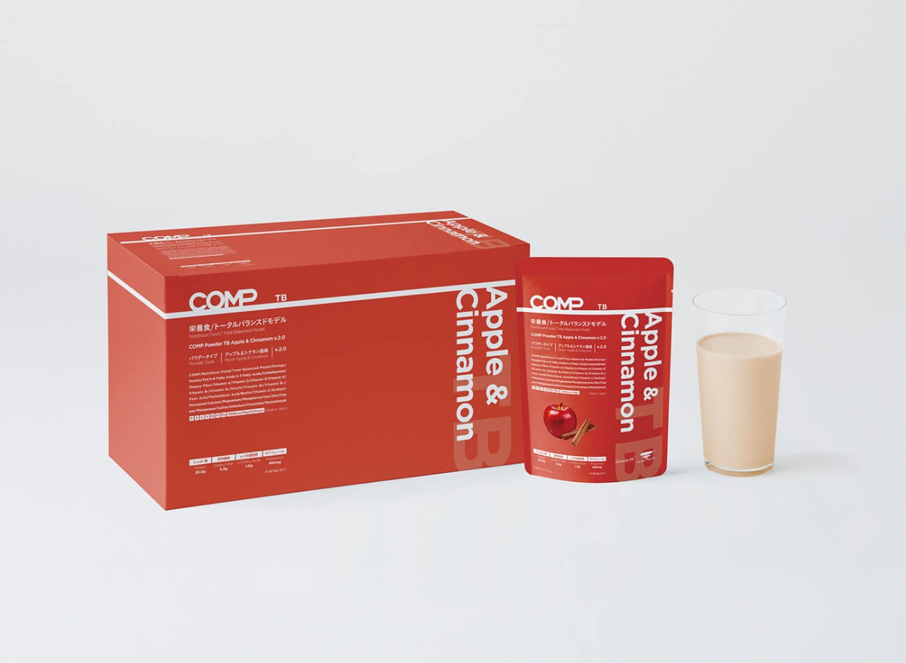 【定期購入】COMP Powder TB Apple＆cinnamon v.2.0 400kcal 12袋×4箱