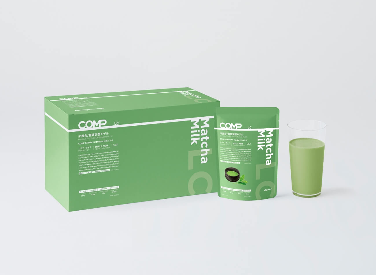 【定期購入】COMP Powder LC Matcha Milk v.2.0 400kcal 12袋×1箱