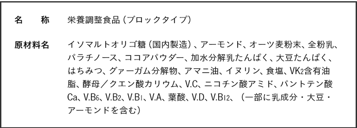 COMPブロック 原材料名