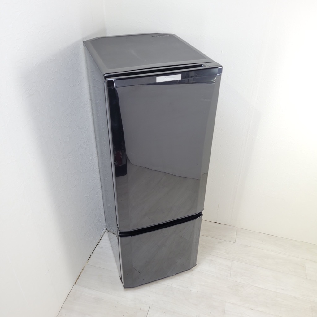 2ドア冷蔵庫 自動霜取りファン式 三菱 168L MR-P17Z-B ブラック 2015年