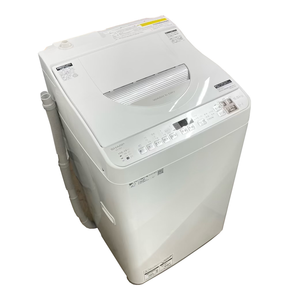 洗濯5.5kg 乾燥3.5kg 全自動洗濯乾燥機 シャープ ES-TX5F-S 2021年製造 洗濯機 完全乾燥