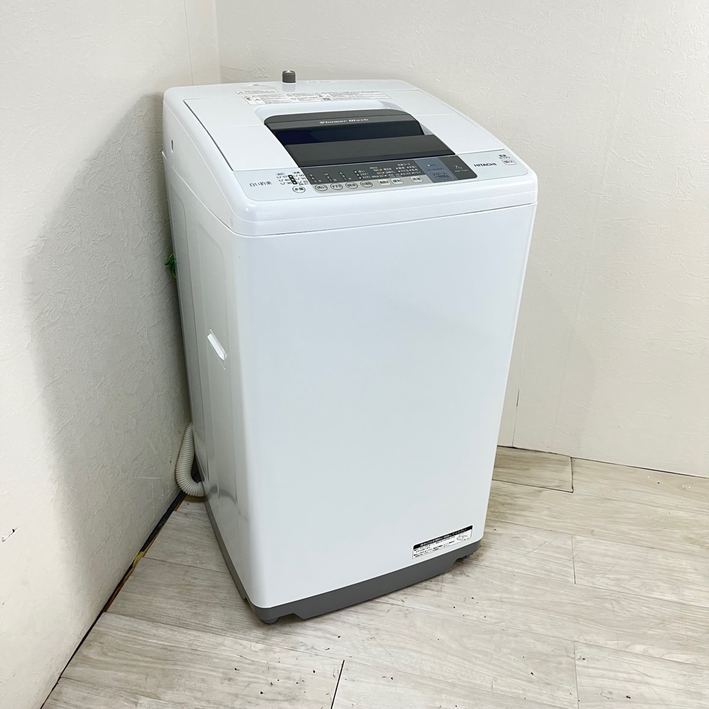 日立 7.0kg 白い約束 全自動洗濯機 簡易乾燥機能 NW-7WY 2016年製
