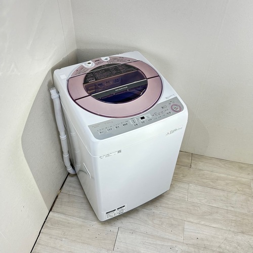 7.0kg 送風乾燥 全自動洗濯機 シャープ ES-GV7C-P 2018年製造 インバーター 槽クリーン まとめ洗い