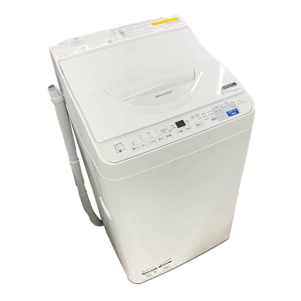 洗濯6.5kg 乾燥3.5kg 全自動洗濯乾燥機 シャープ ES-T6E3-W 2024年製造 洗濯機 完全乾燥 ホワイト