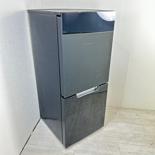 152L ガラスドア 2ドア冷蔵庫 シャープ SJ-GD15G-B 2021年製 つけかえどっちもドア 自動霜取りファン式 ブラック
