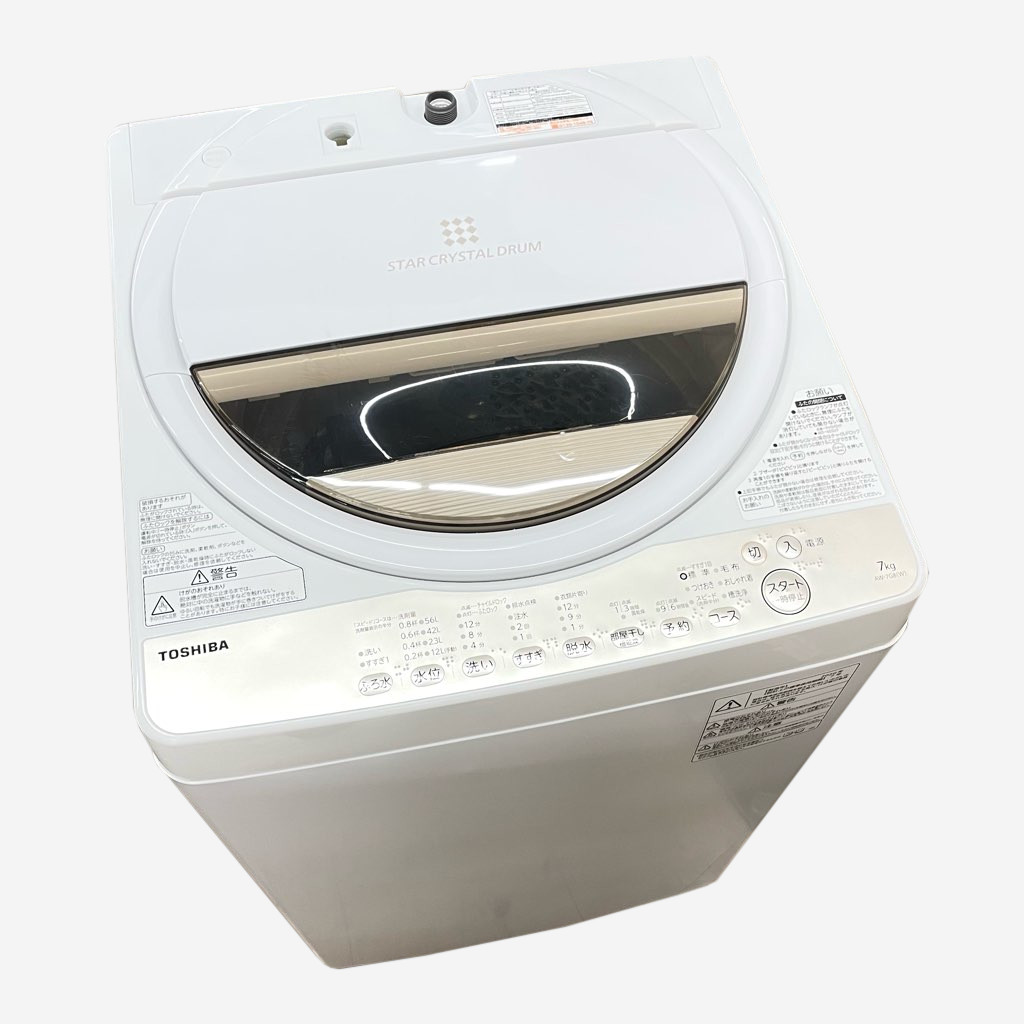 東芝、7.0キロ、二人〜ファミリー、洗濯機 AW-7G6（W）（学生様