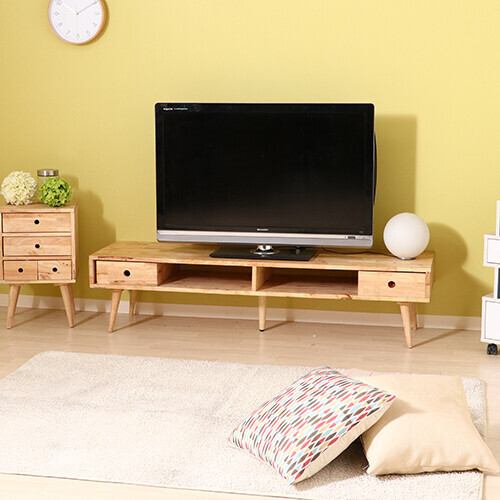  天然木の素材を生かした木目の美しい テレビボード Natural Signature