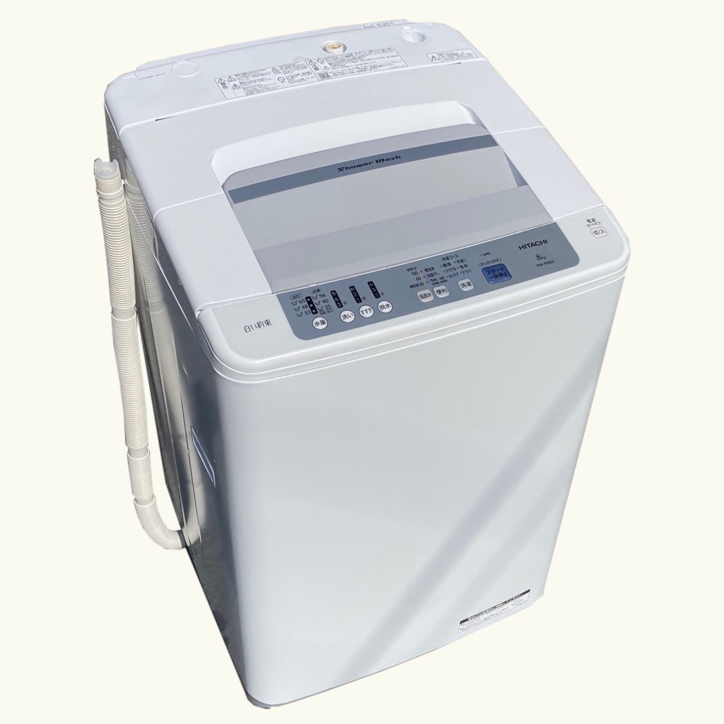 【美品】19年 8㌔ 日立 洗濯機 NW-R803 日立 8.0kg洗濯機 NW-R803