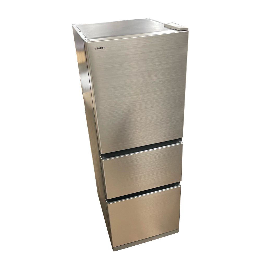 265L 3ドア冷蔵庫 日立 R-27RV 2021年製 シャンパン 右開き