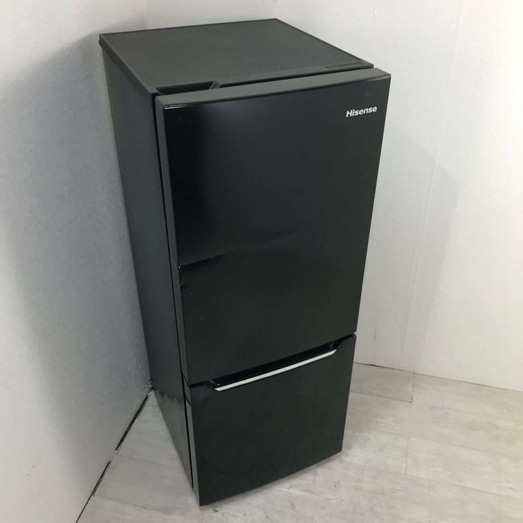 中古 2ドア冷蔵庫 自動霜取りファン式 ハイセンス 150L HR-D15CB 2019 