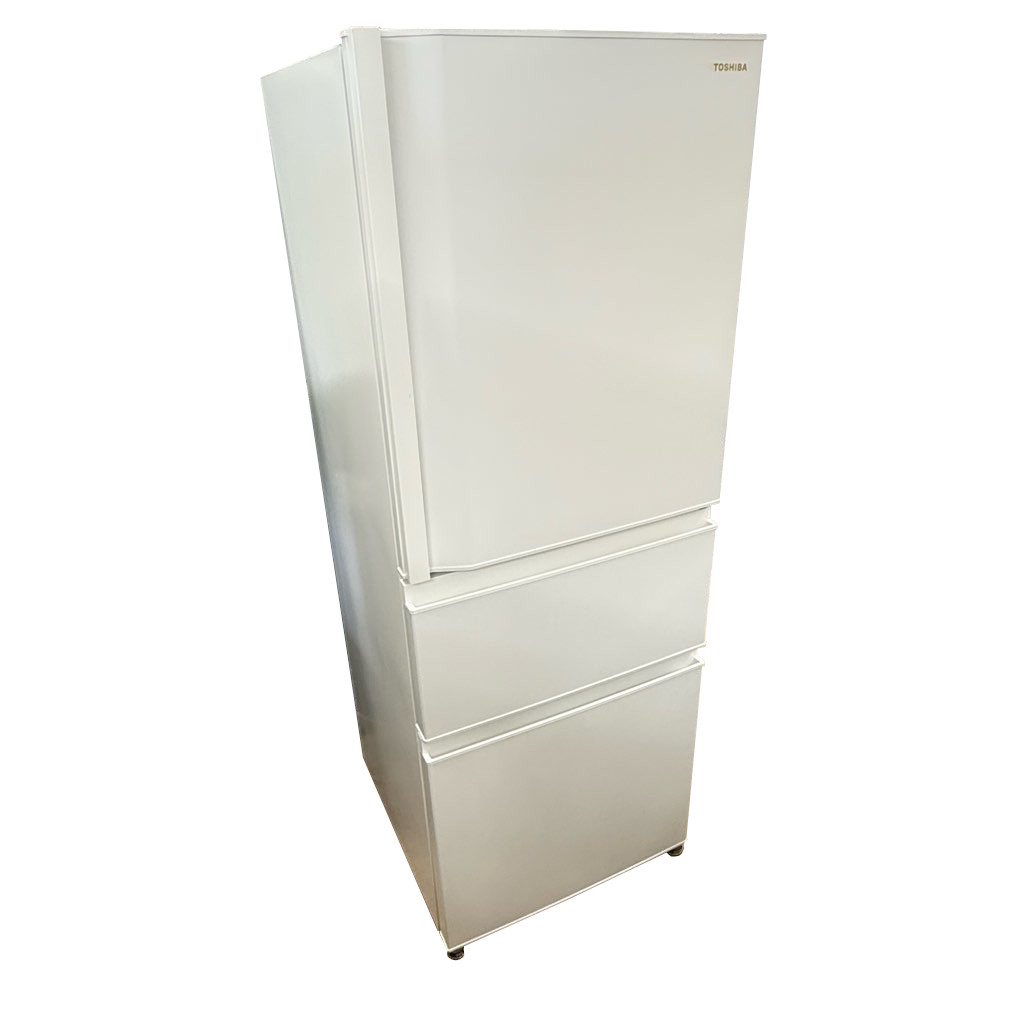 東芝 326L 3ドア冷蔵庫 VEGETA ベジータ GR-V33SC-WU マットホワイト 2024年製