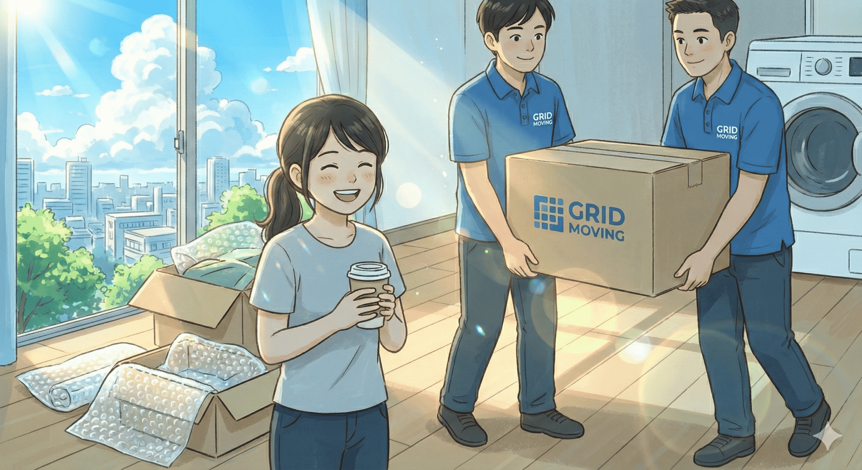 解決策を見出してハッとする様子