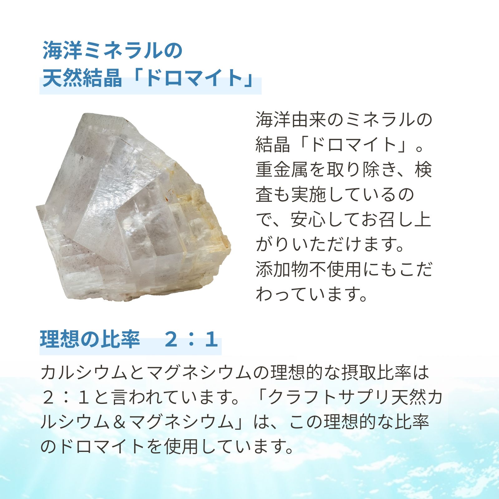 クラフトサプリ天然カルシウム＆マグネシウム 内容量: 28粒