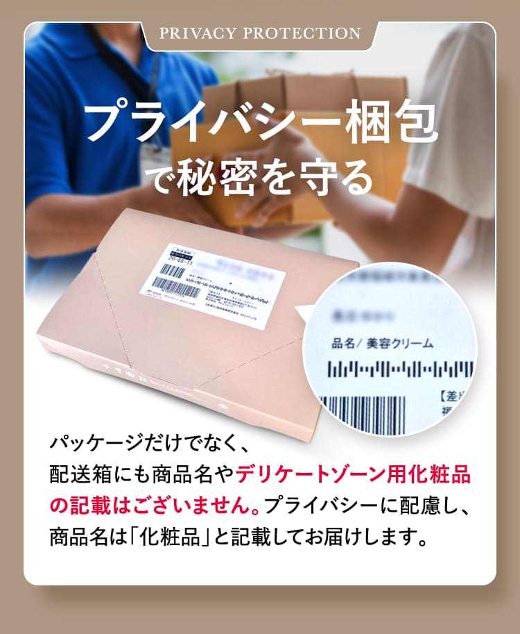 プライバシー梱包で秘密を守る